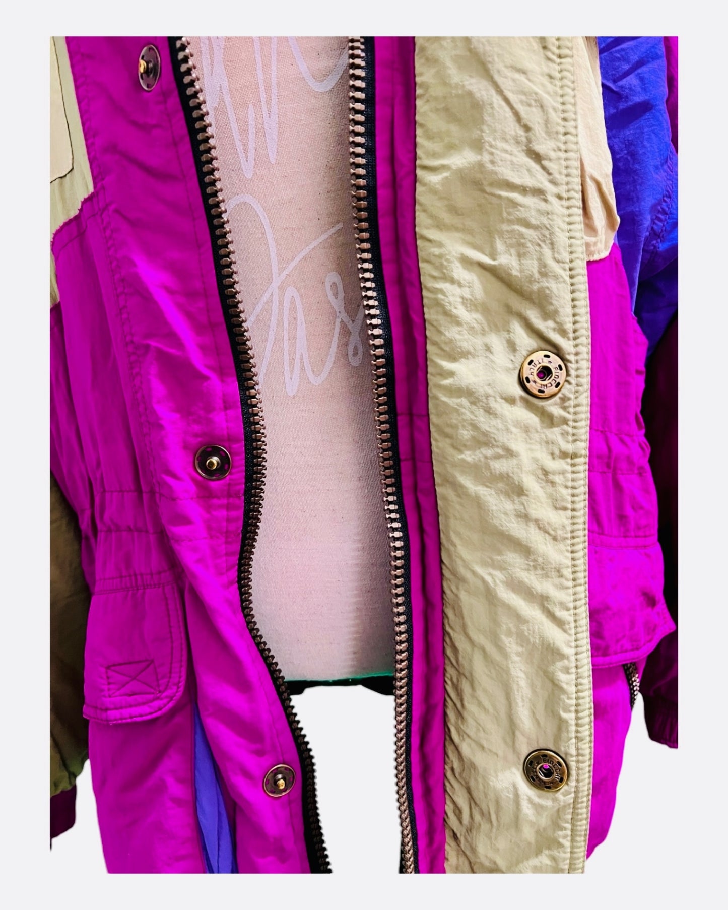Vintage C. Keer Jacke 38 40 42 Lila Pink Grün