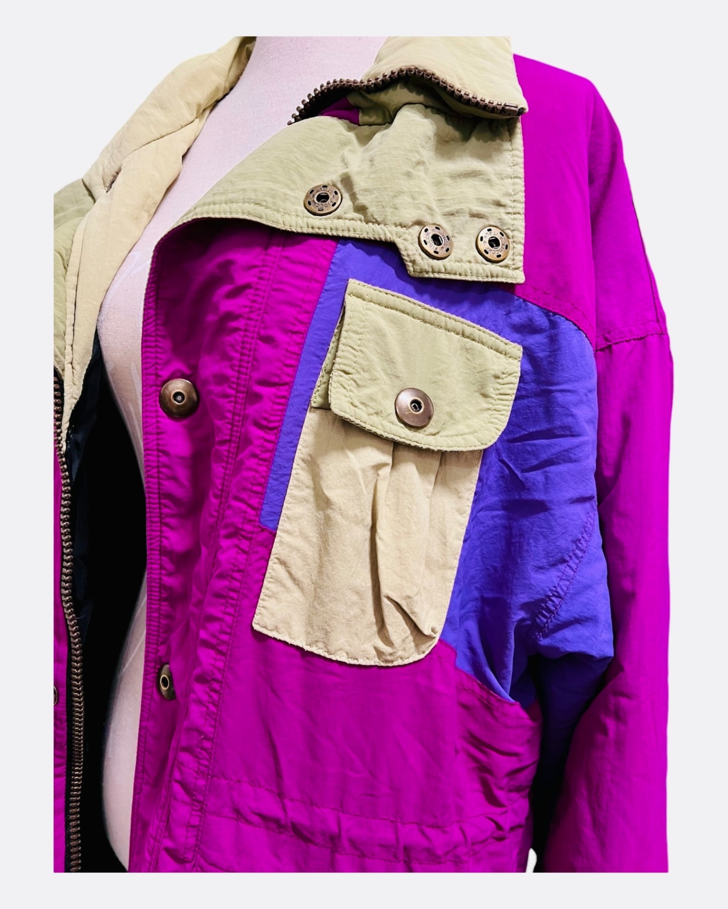 Vintage C. Keer Jacke 38 40 42 Lila Pink Grün