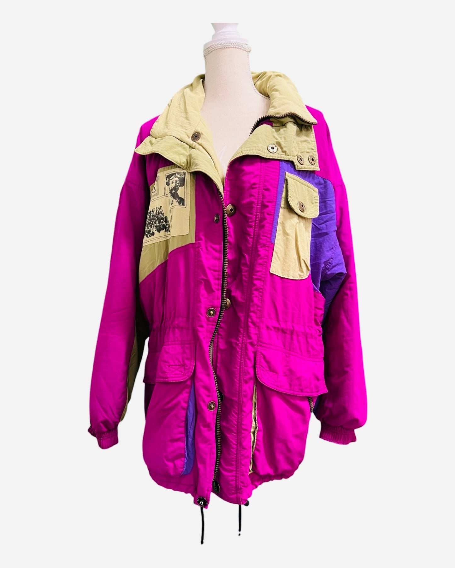 Vintage C. Keer Jacke 38 40 42 Lila Pink Grün