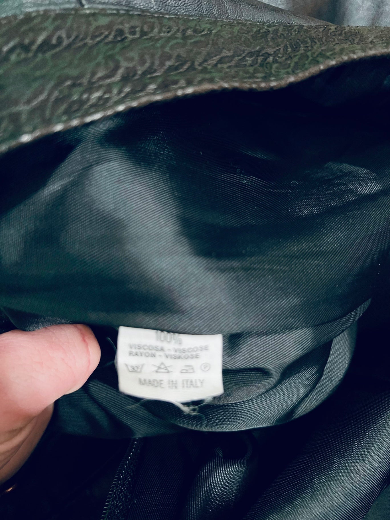 Vintage Leder Stufen Rock Ca. Gr. 40 Schwarz