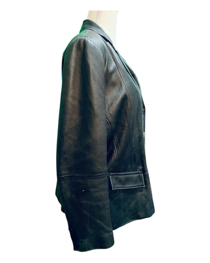 Prestige Leder Blazer 44 Dunkelblau