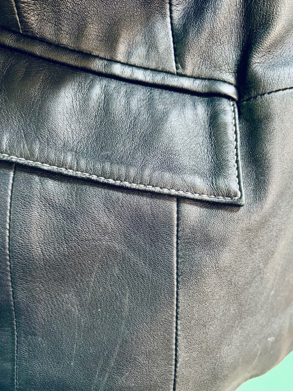 Prestige Leder Blazer 44 Dunkelblau