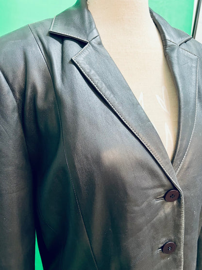 Prestige Leder Blazer 44 Dunkelblau