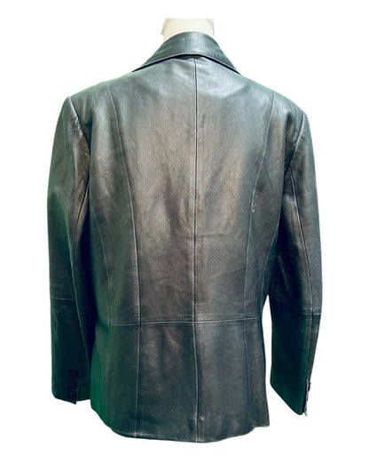 Prestige Leder Blazer 44 Dunkelblau