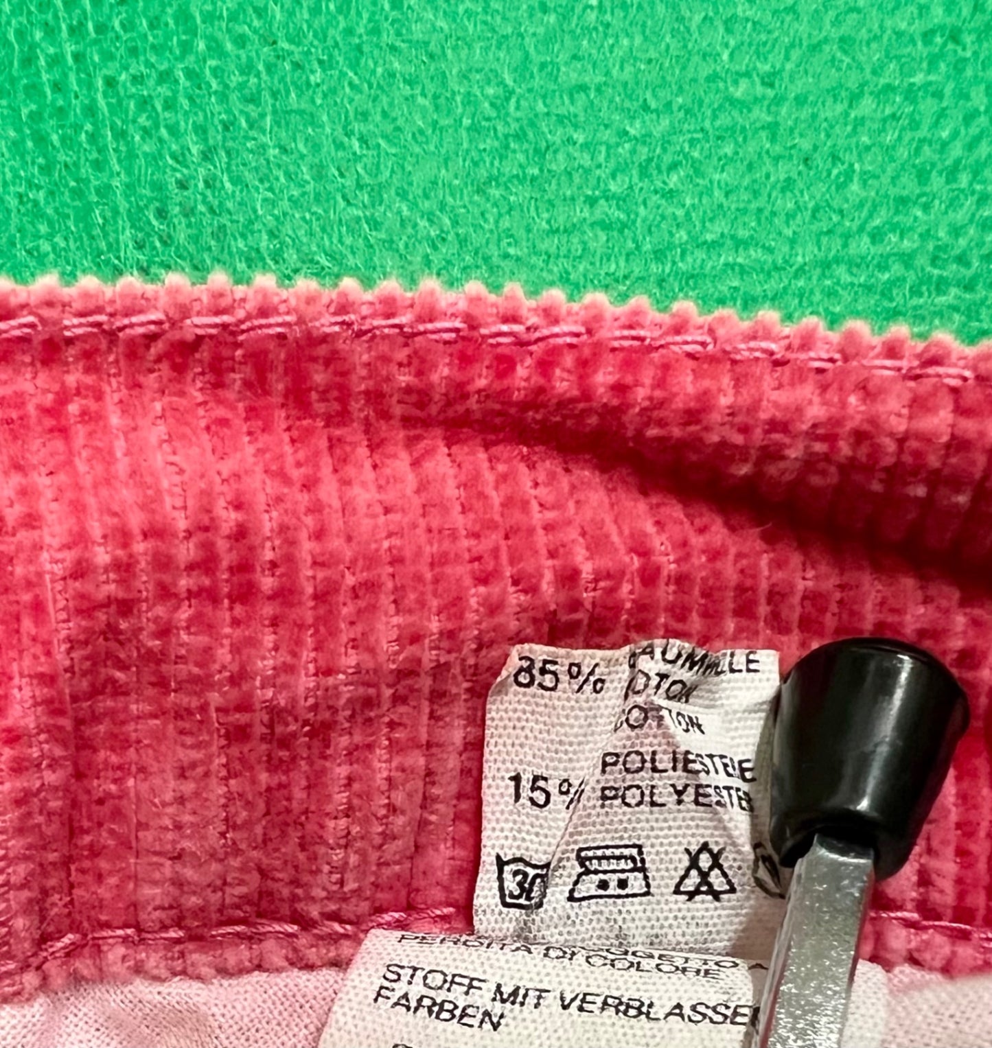 Vintage Benetton Hose Cord M Pink Y2K Cargo