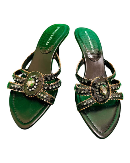 Roberto Botella Sandalen Pfennigabsatz 40 Braun