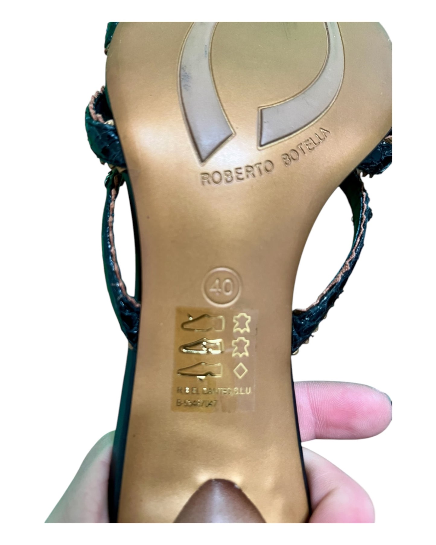 Roberto Botella Sandalen Pfennigabsatz 40 Braun
