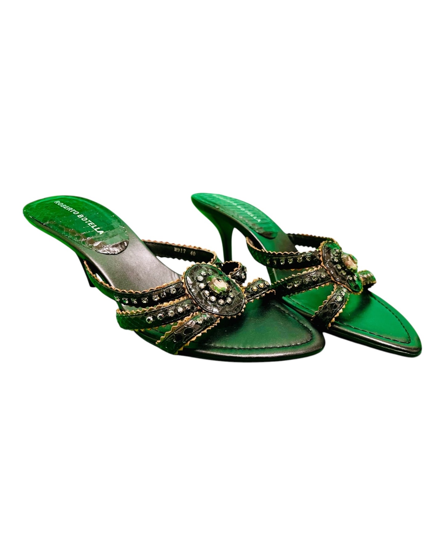 Roberto Botella Sandalen Pfennigabsatz 40 Braun
