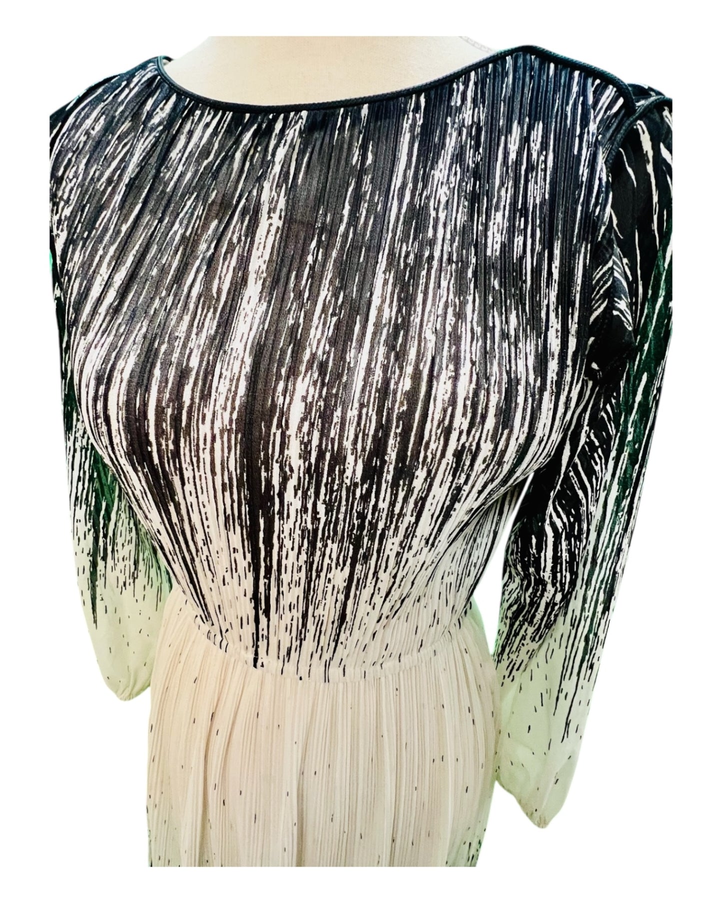 Vintage Hal Ferman Kleid 38 Schwarz und Weiß