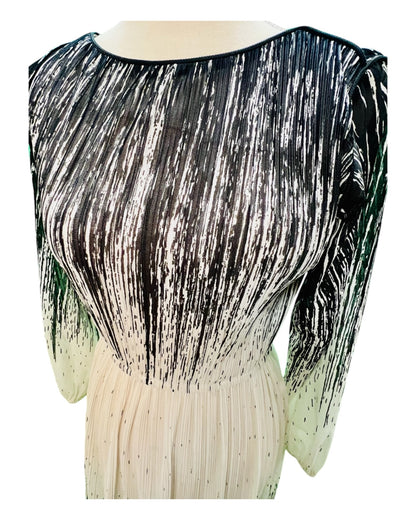 Vintage Hal Ferman Kleid 38 Schwarz und Weiß