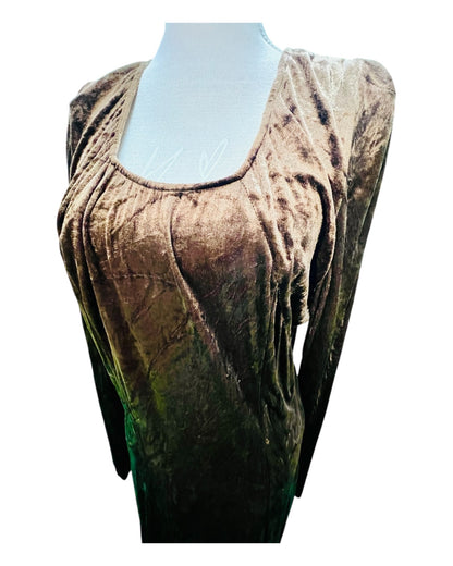 Vintage Samt Ghinea Kleid 38 - 40 Braun