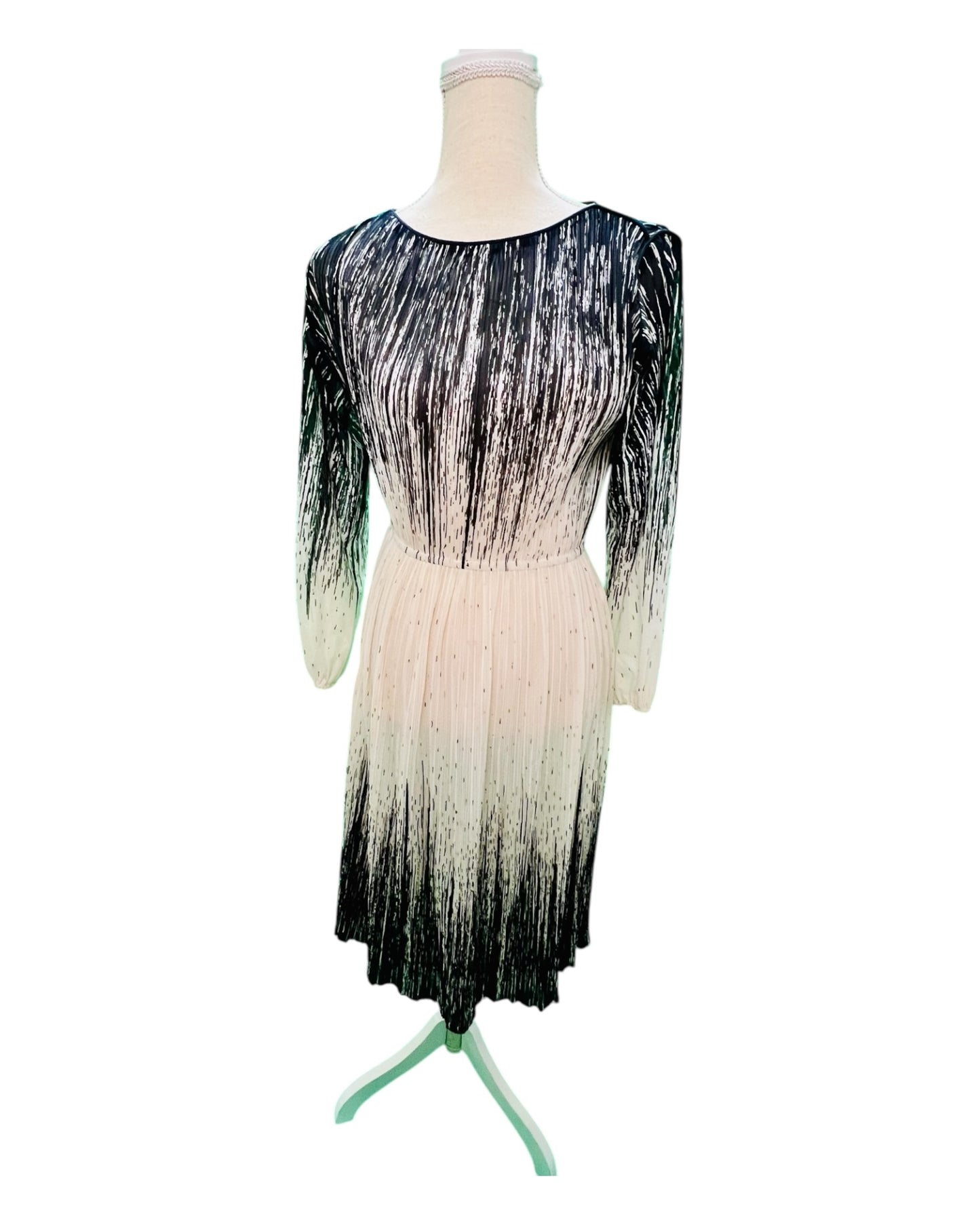 Vintage Hal Ferman Kleid 38 Schwarz und Weiß