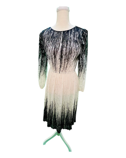 Vintage Hal Ferman Kleid 38 Schwarz und Weiß