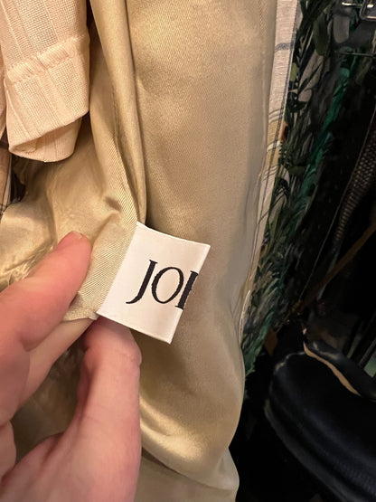 Vintage Jobis Hemd 48 Beige kariert oversize Leinen Viskose