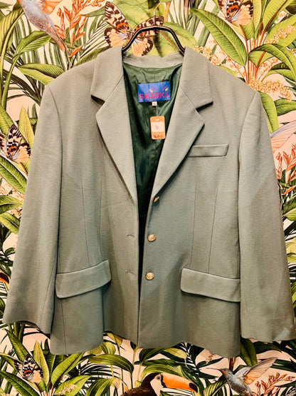 Vintage Skiski Blazer 40/42 Grün 100% Wolle