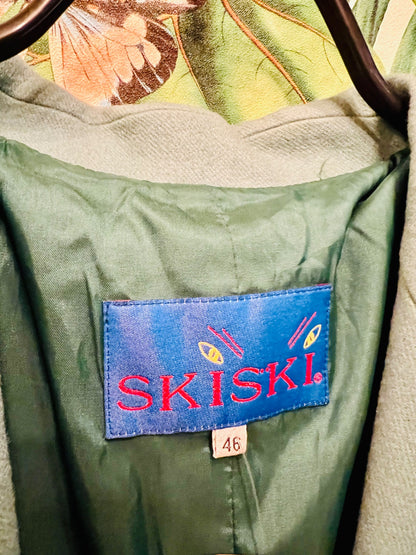 Vintage Skiski Blazer 40/42 Grün 100% Wolle