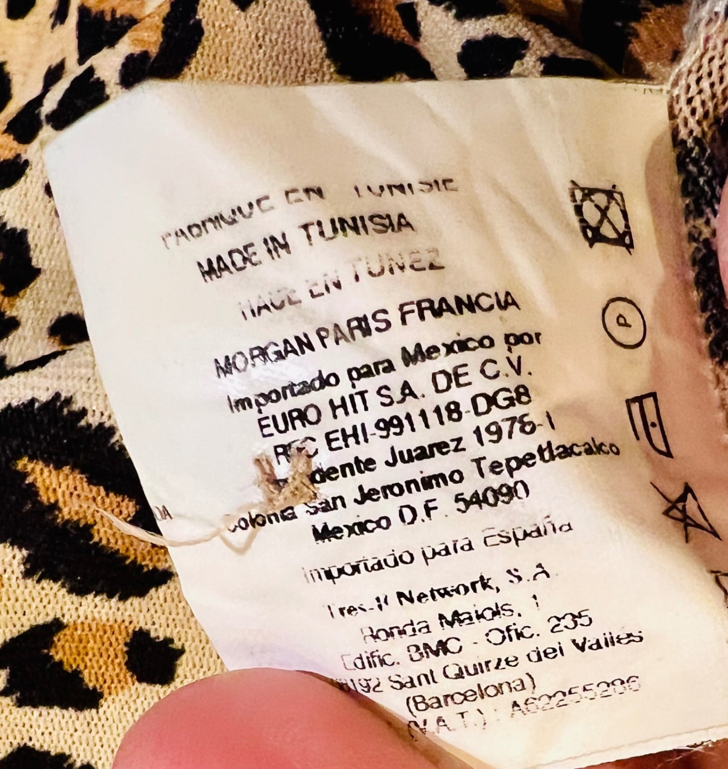 Vintage Morgan de Toi Cardigan S Beige mit Leopardenmuster