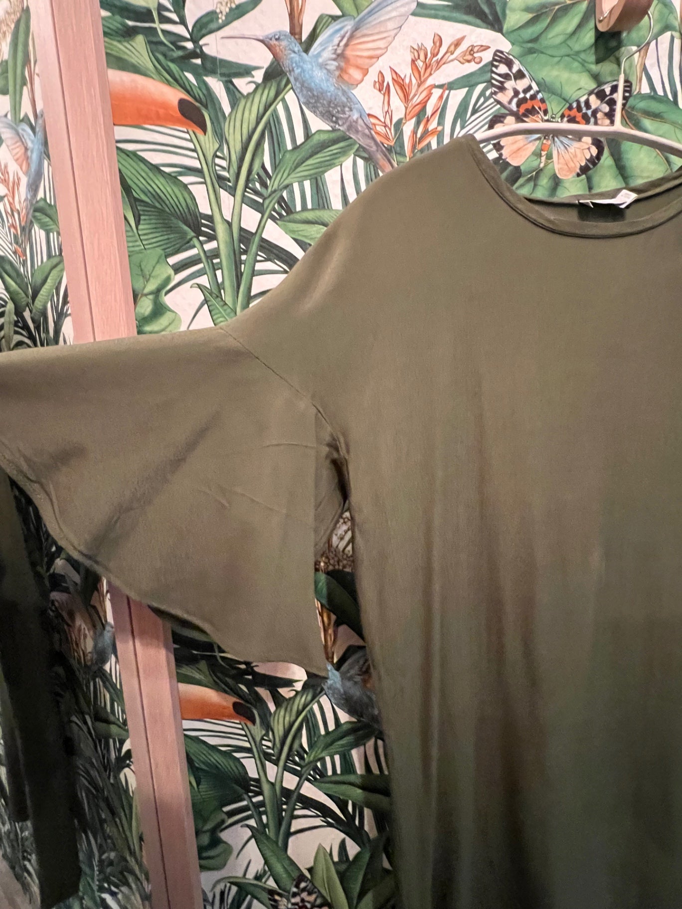 Closed Kleid S M Olive Grün Viskose Oversize