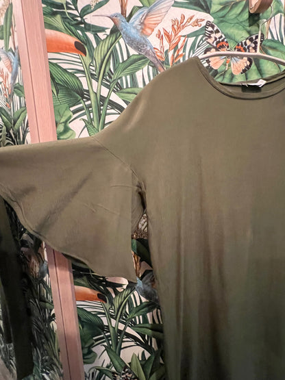 Closed Kleid S M Olive Grün Viskose Oversize