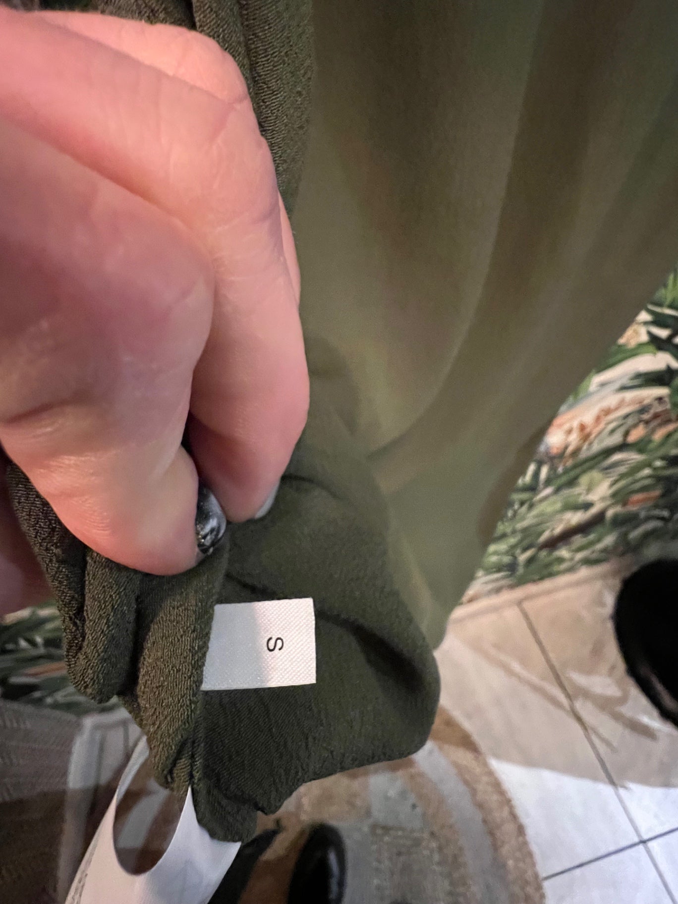 Closed Kleid S M Olive Grün Viskose Oversize