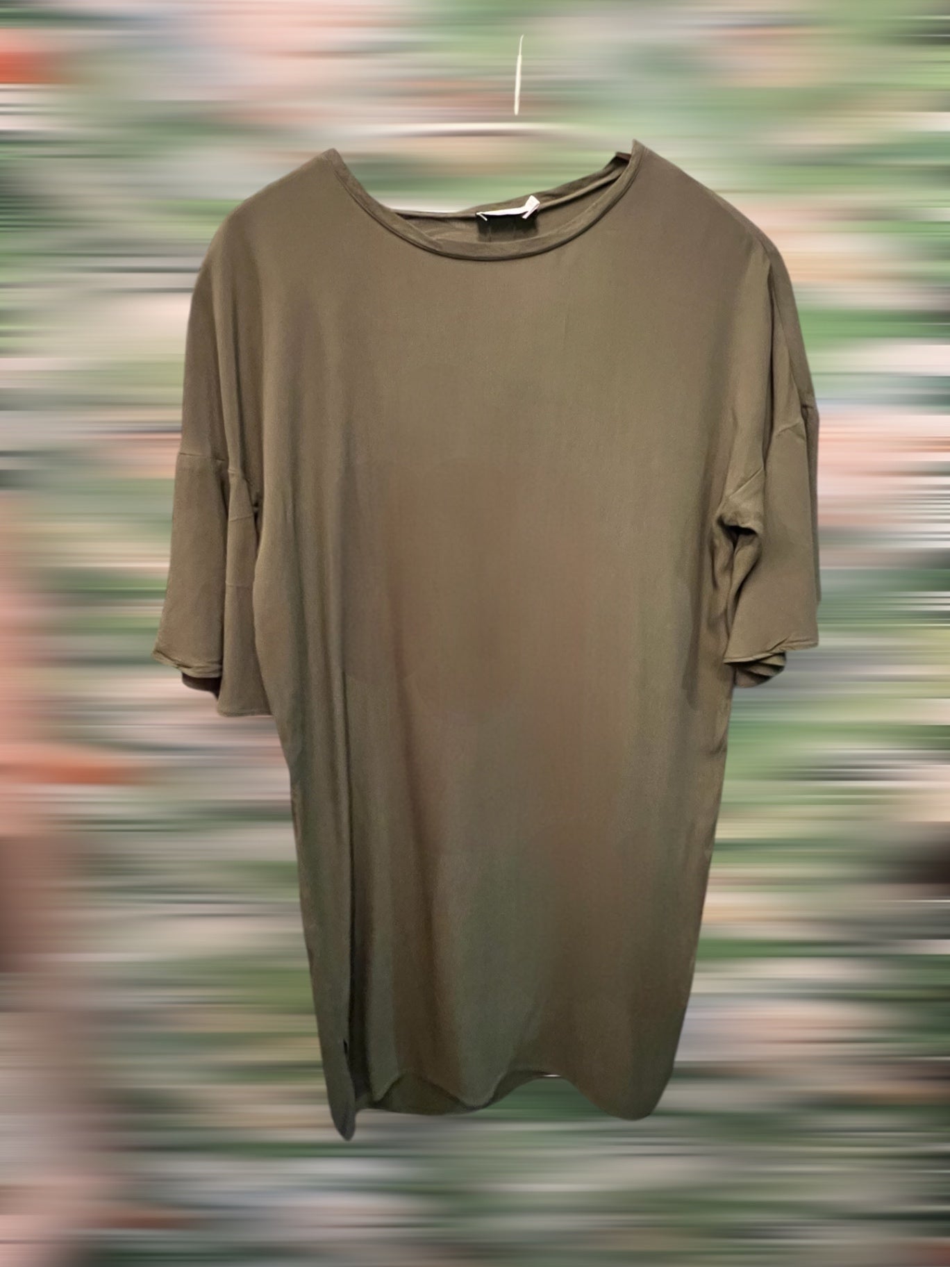 Closed Kleid S M Olive Grün Viskose Oversize