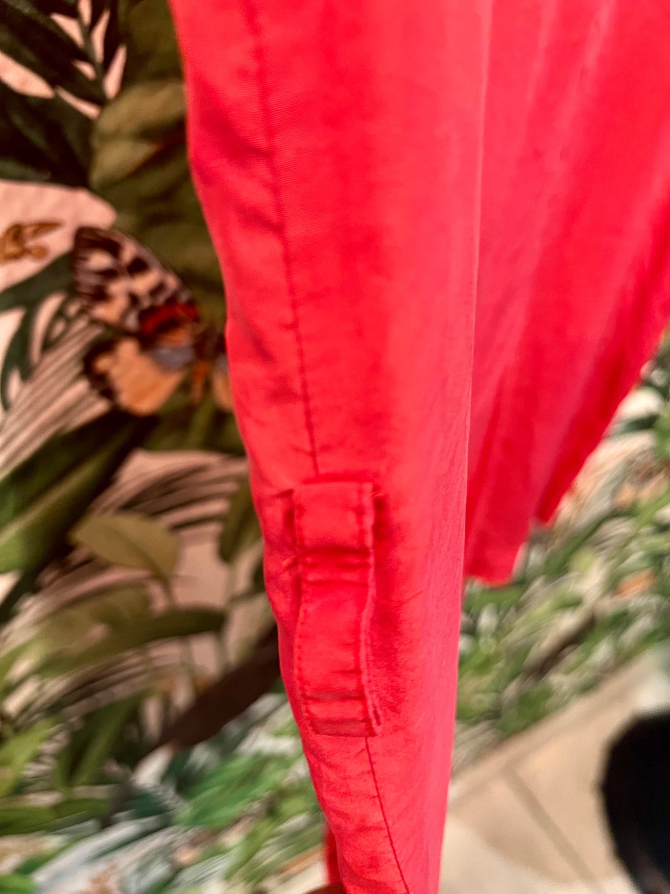 Vintage Revolution Weste L Rot Himbeerrot Seide