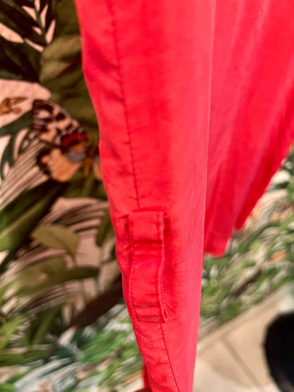 Vintage Revolution Weste L Rot Himbeerrot Seide