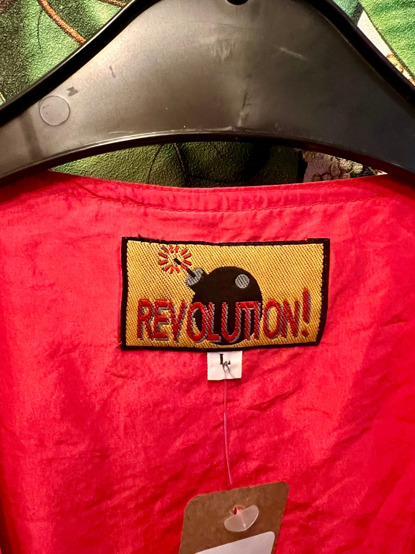 Vintage Revolution Weste L Rot Himbeerrot Seide