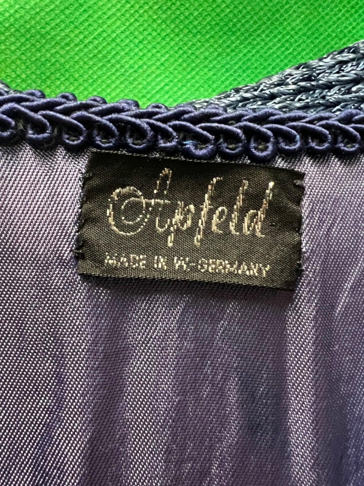 True Vintage Apfeld Jacke 44/46 Hellblau Bunt 80s 