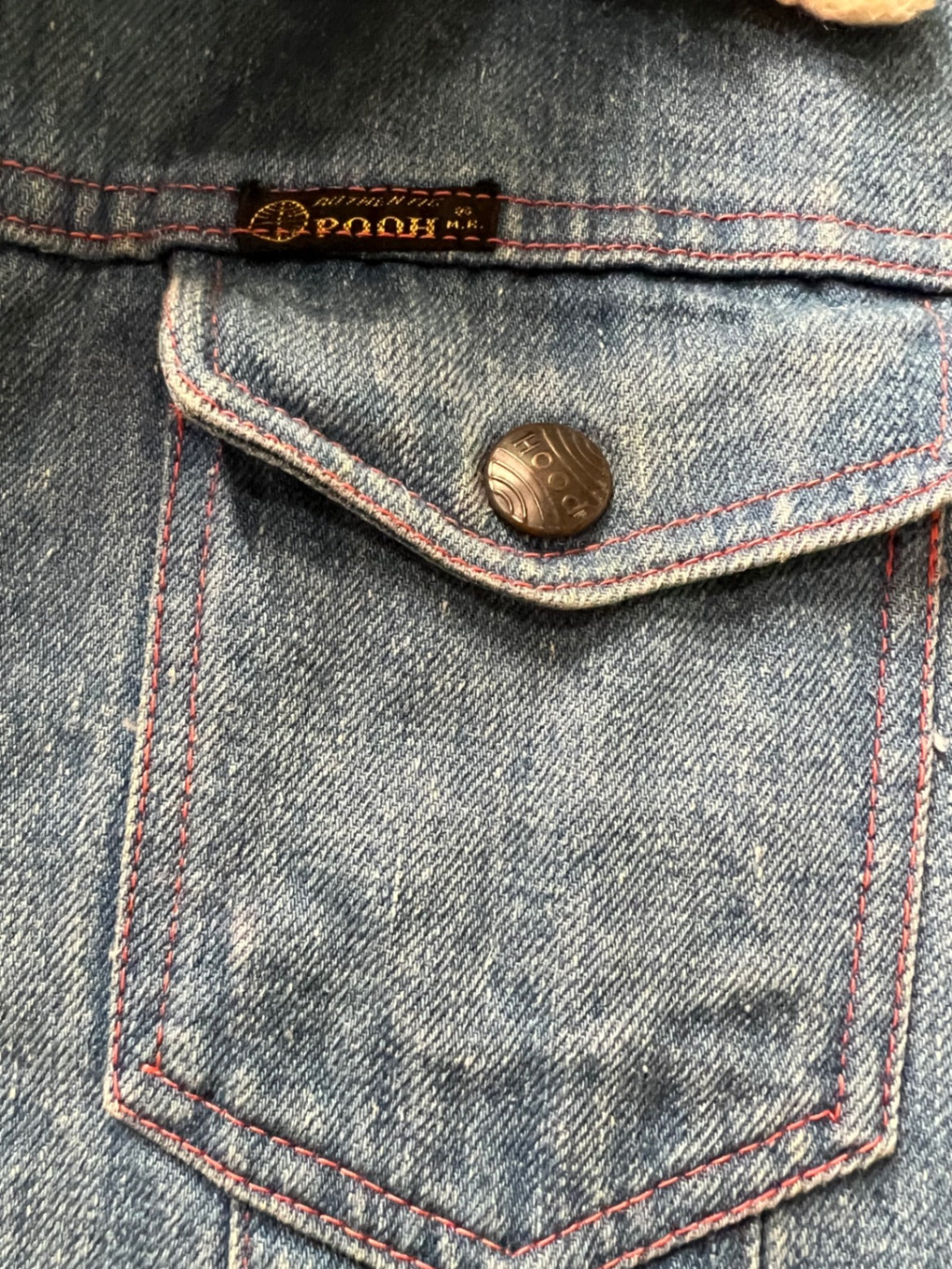 Vintage Pooh Jeans Jeansjacke 36/38 Blau Fell