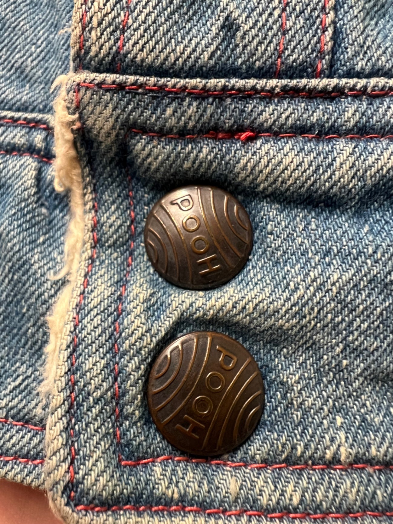 Vintage Pooh Jeans Jeansjacke 36/38 Blau Fell