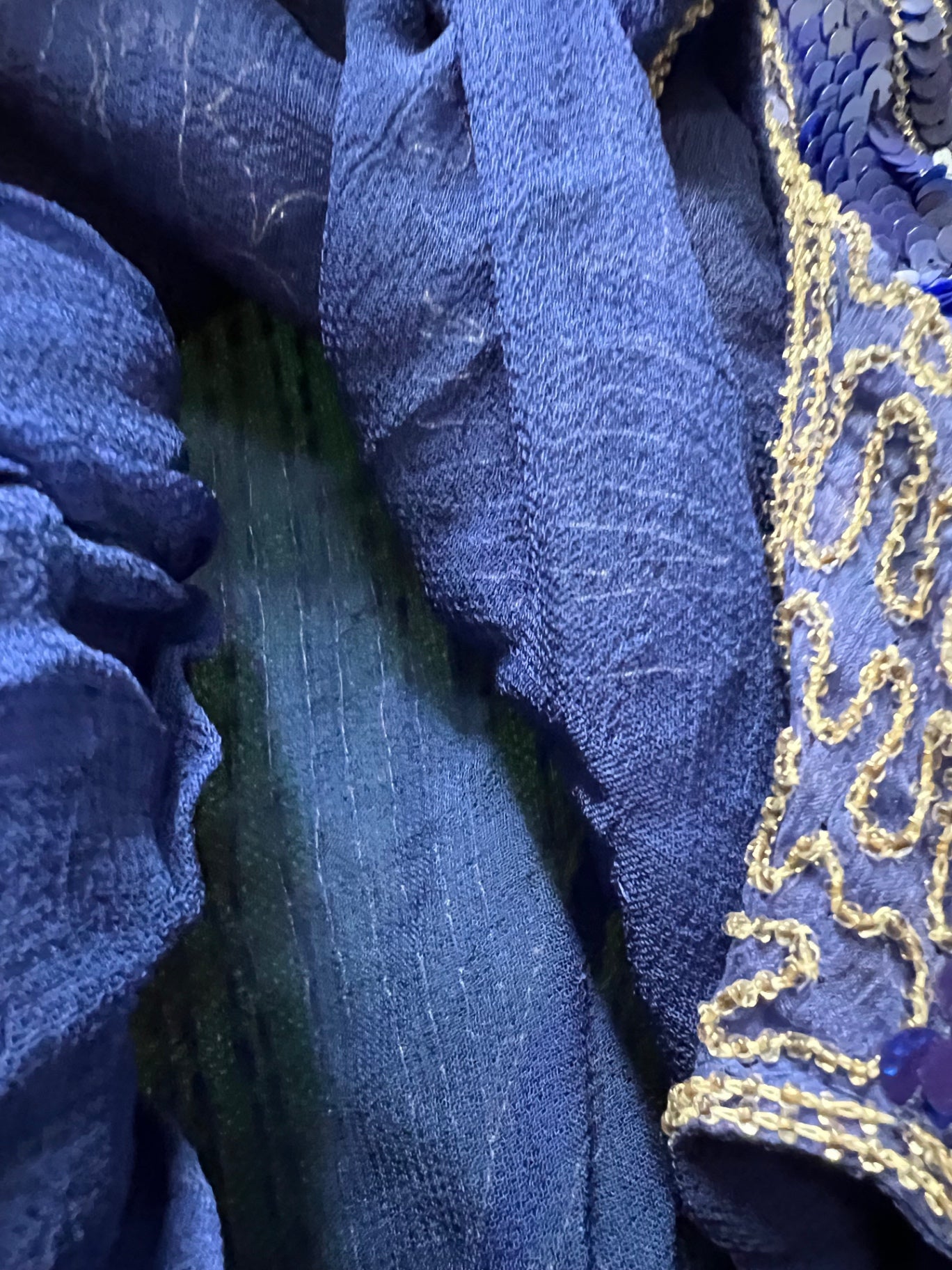 True Vintage Le Beau 80s Blusentop 40/42 Blau