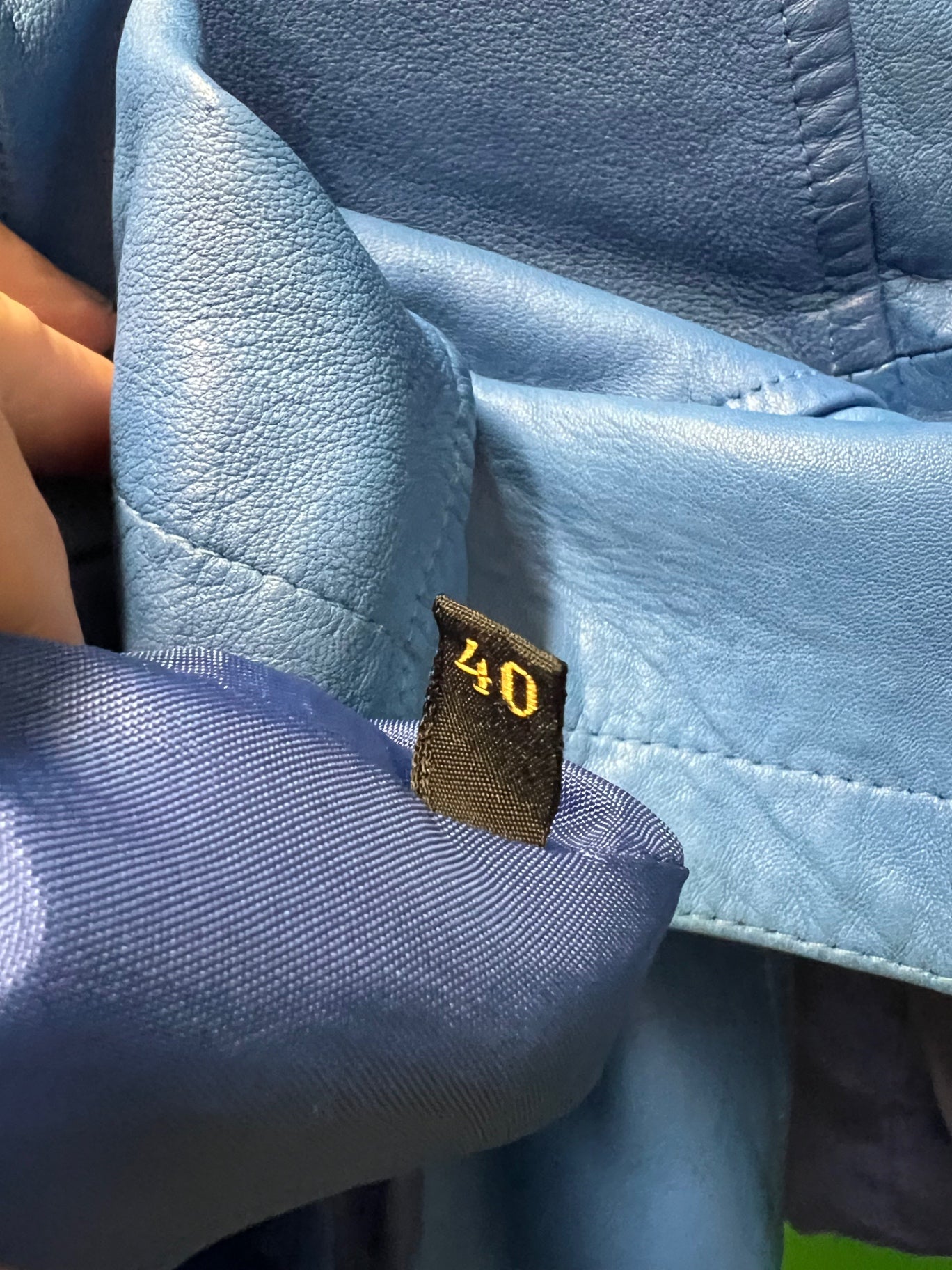Vintage Otto Kern Lederjacke / Lederblazer 40 Blau