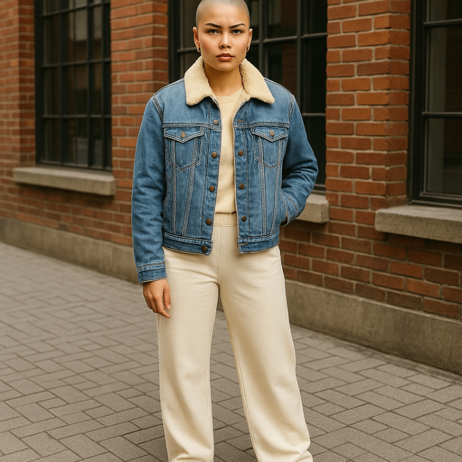 Vintage Pooh Jeans Jeansjacke 36/38 Blau Fell