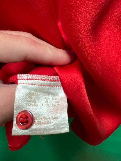 Vintage Escada Blusenshirt 38 Rot Seide