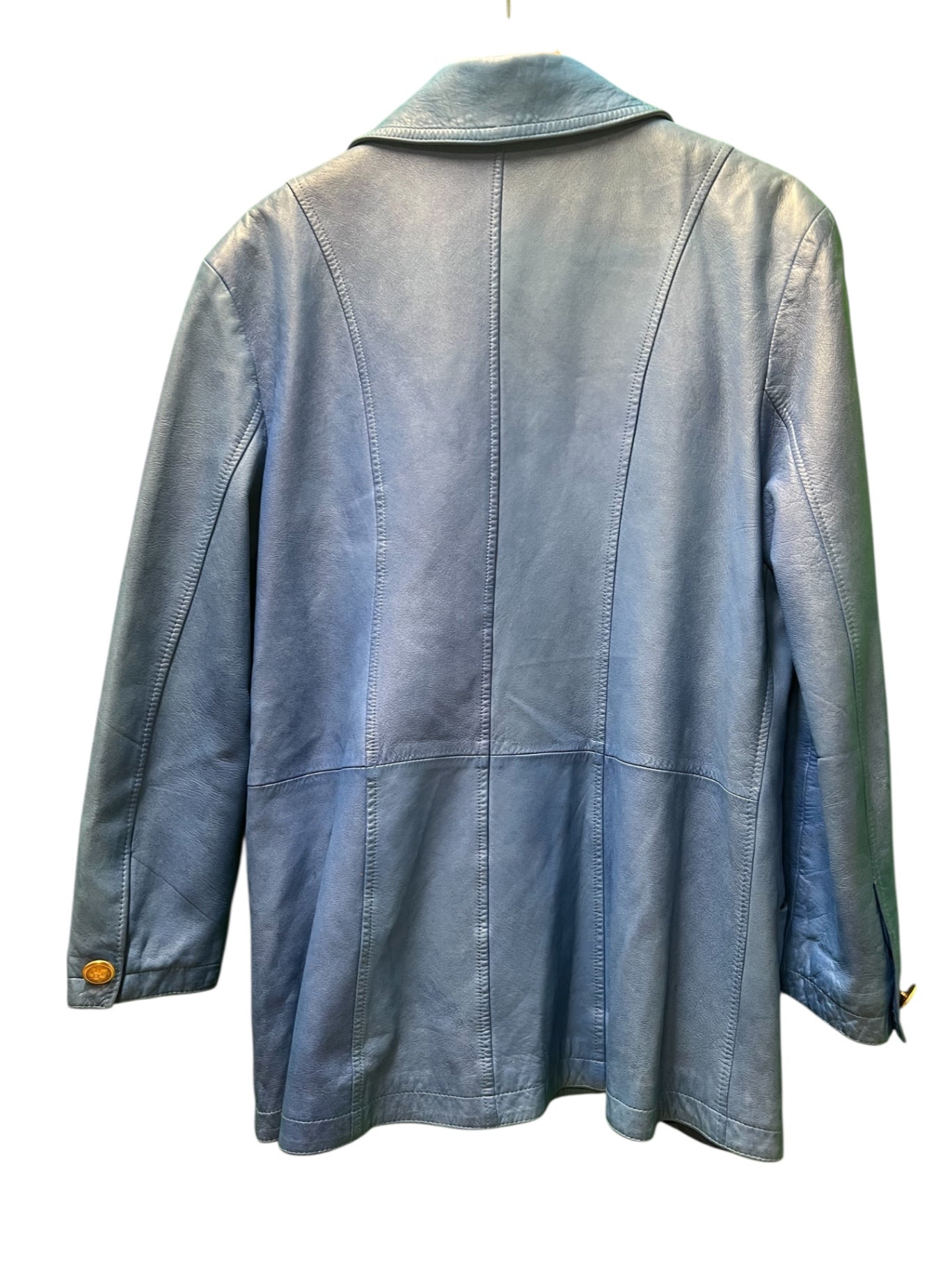 Vintage Otto Kern Lederjacke / Lederblazer 40 Blau