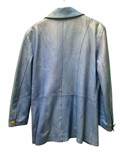 Vintage Otto Kern Lederjacke / Lederblazer 40 Blau