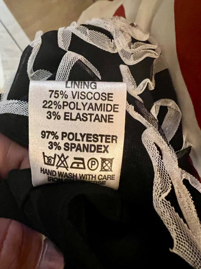 Rare London Kleid M Schwarz und Weiß