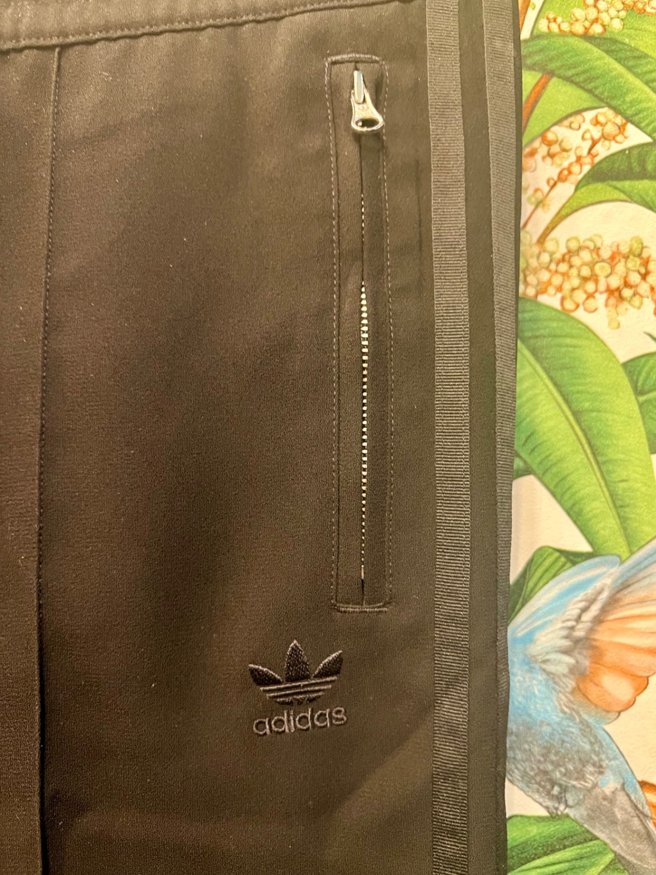 Adidas Hose 38 Schwarz Stoff