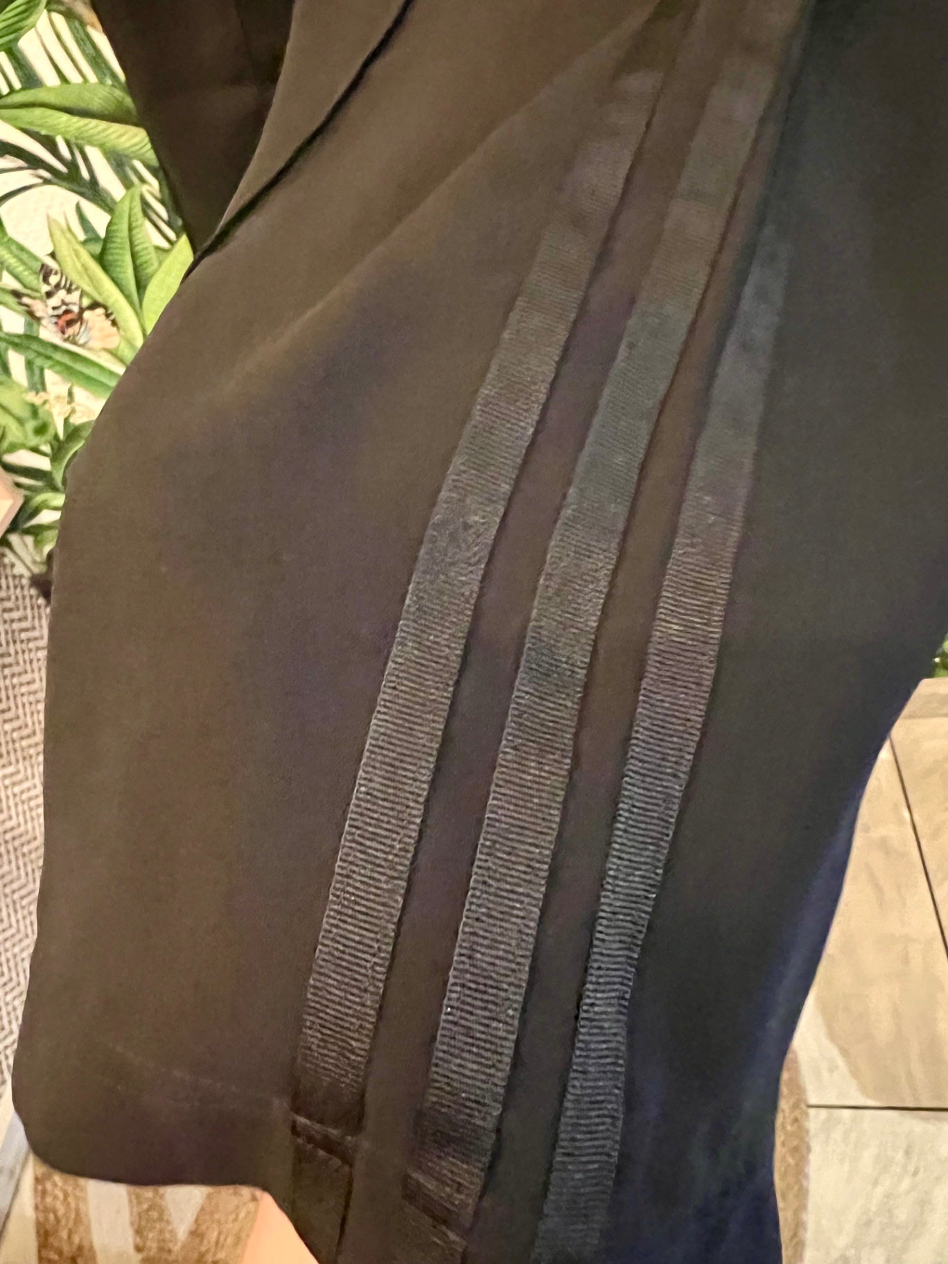 Adidas Hose 38 Schwarz Stoff