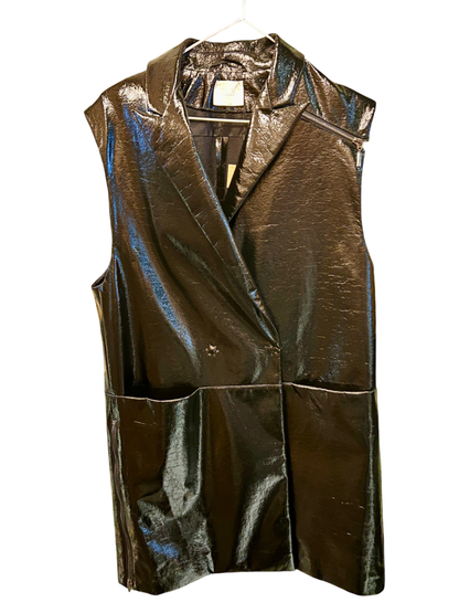 LaLa Berlin Lackleder Weste M / L Schwarz