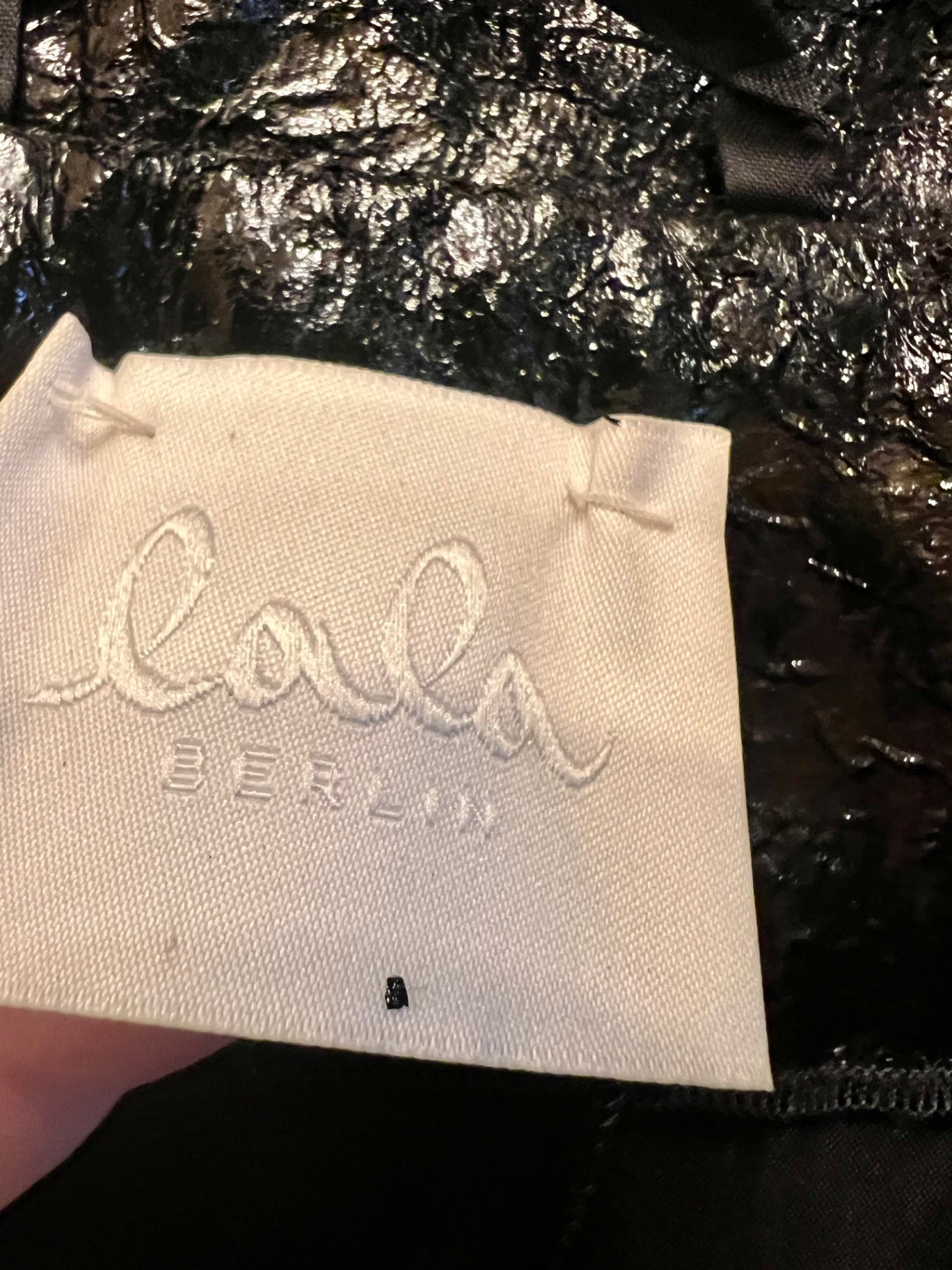 LaLa Berlin Lackleder Weste M / L Schwarz