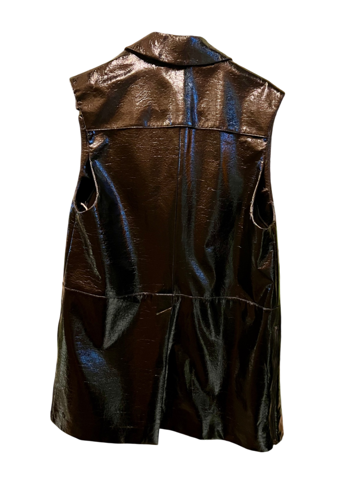 LaLa Berlin Lackleder Weste M / L Schwarz