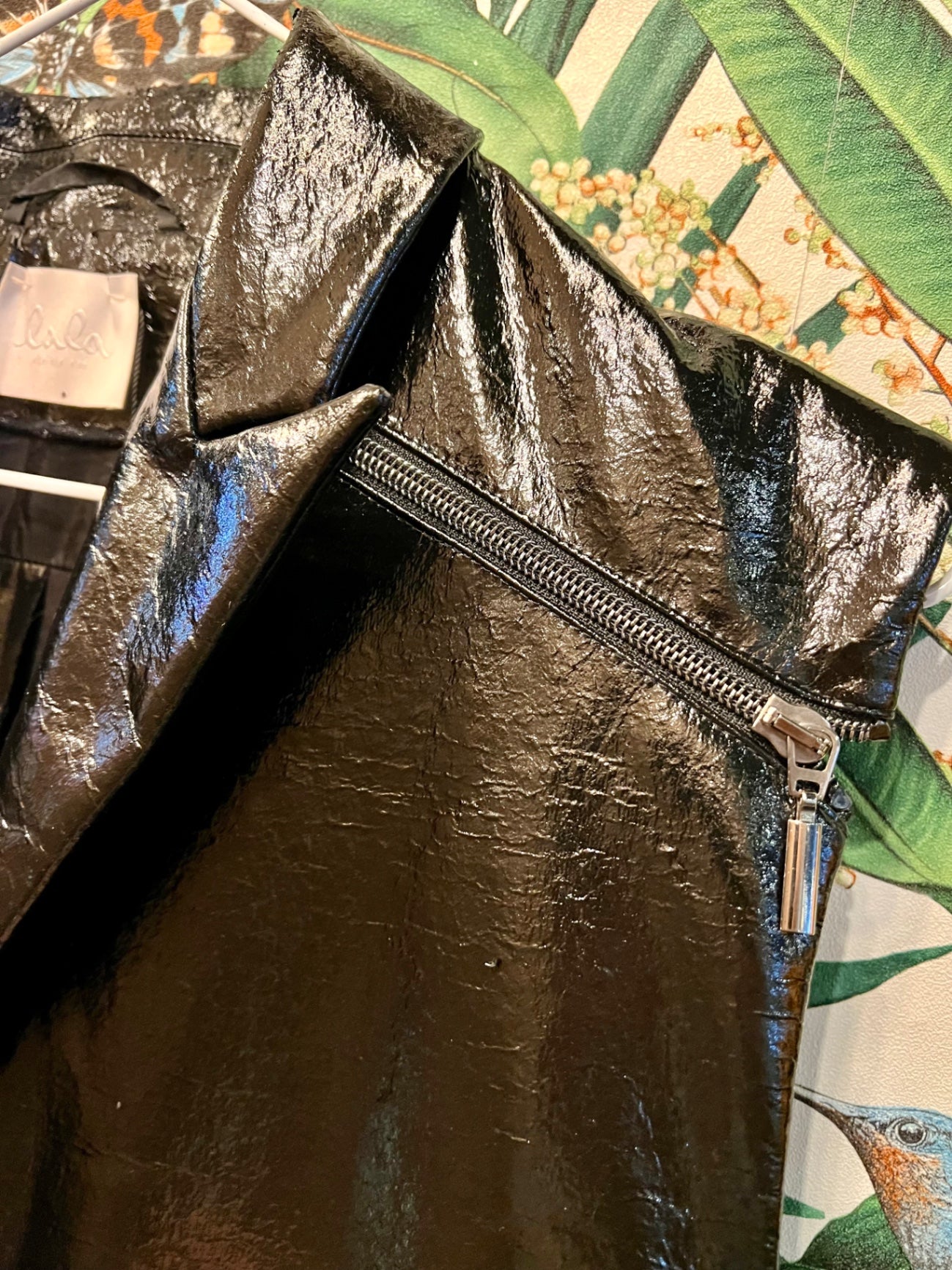 LaLa Berlin Lackleder Weste M / L Schwarz