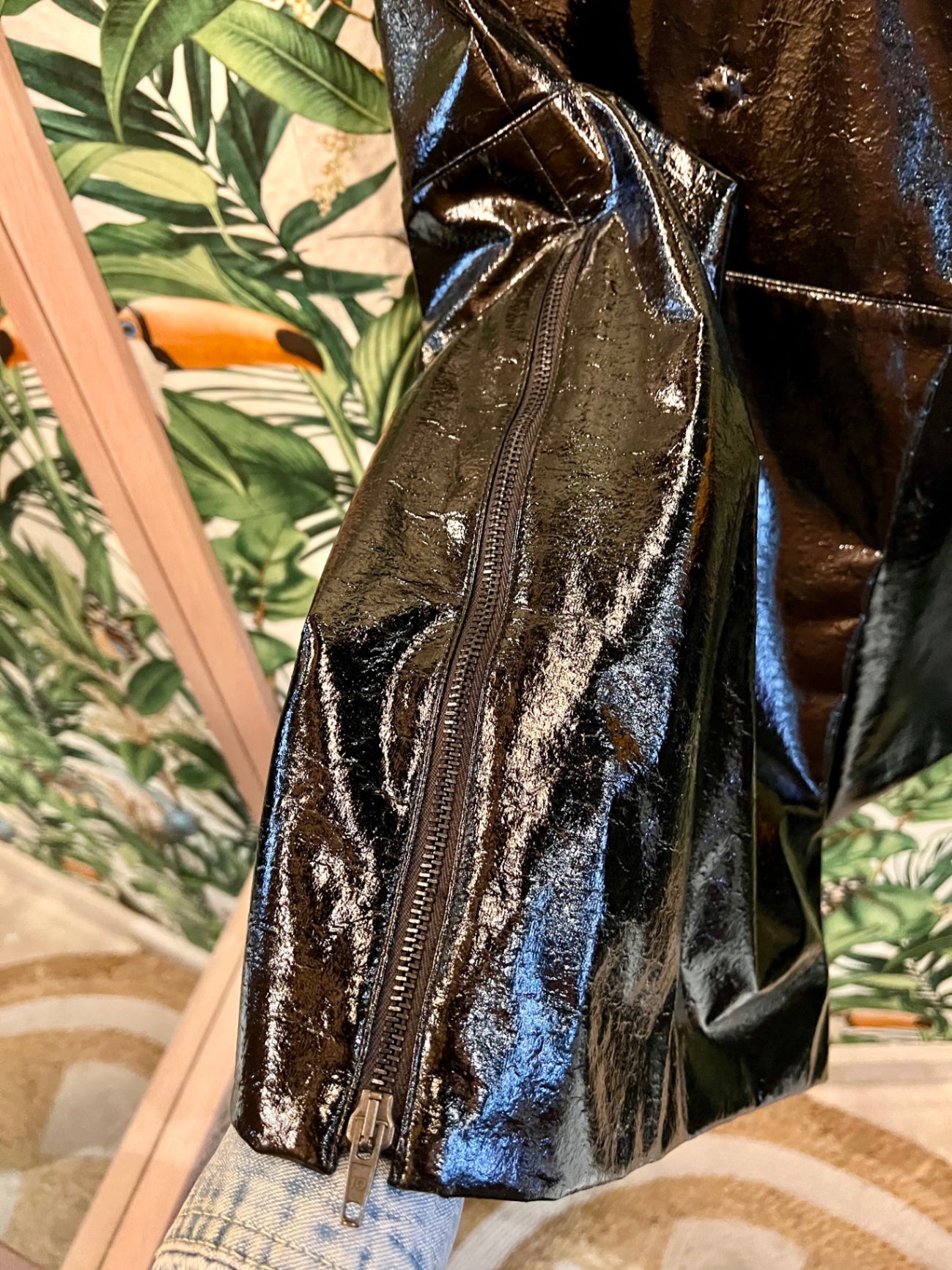 LaLa Berlin Lackleder Weste M / L Schwarz