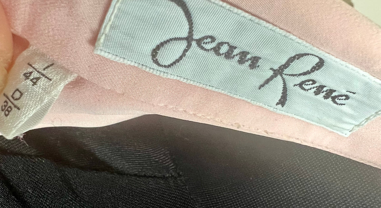 Jean René Vintage Bluse 38 Rosa Biesen Old Money transparent