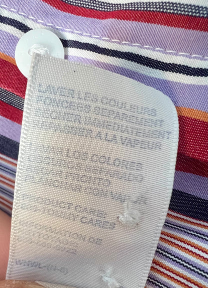 Tommy Hilfiger Bluse Vintage S 36 lila weinrot gestreift Top Zustand y2k 90s