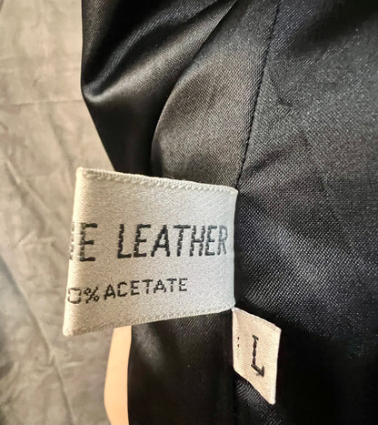 Vintage 80s Ledermantel Gr. L Schwarz • Echtleder Nappaleder • Oversize Long Coat • Schulterbetont