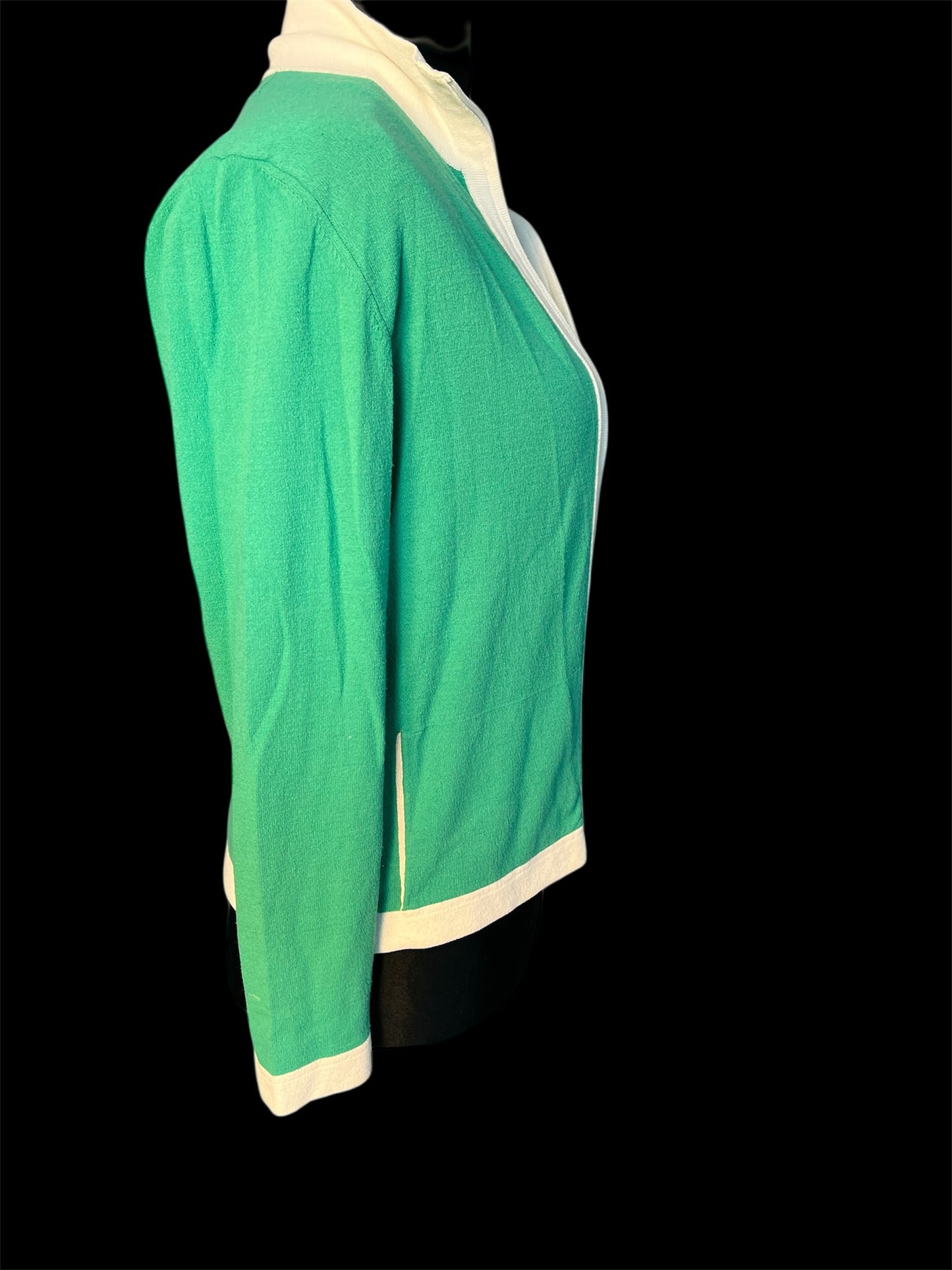 Vintage Set Trixi Schober Twinset Gr S Strickjacke + Shirt Grün 80er 90er Made in Italy 36