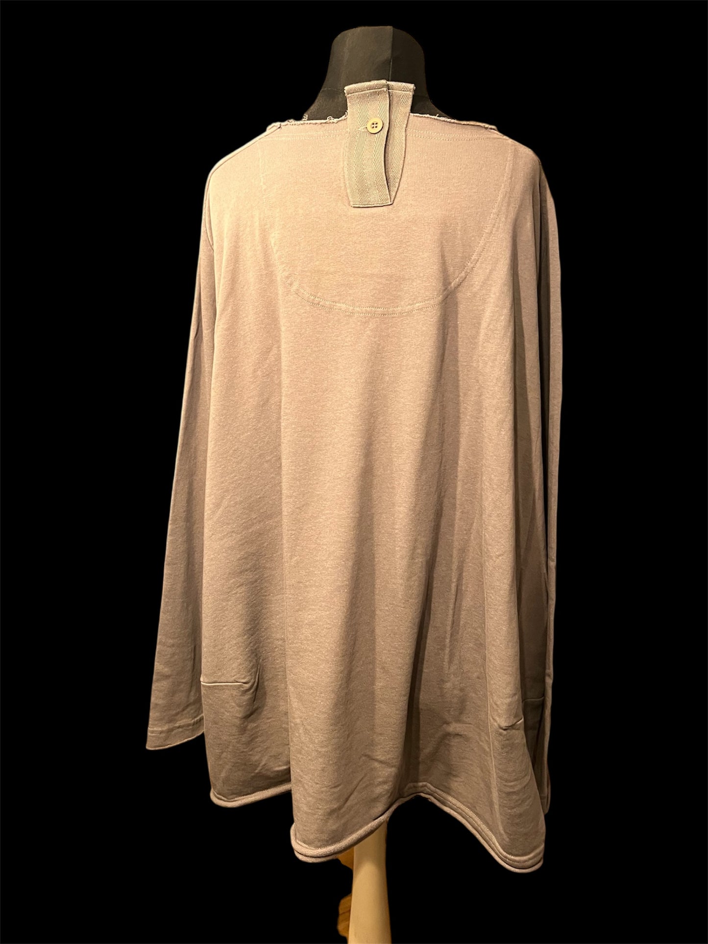 Rundholz Oversize Sweatshirt Grau Gr S – Longline, Used Look, Avantgarde, 100% Baumwolle